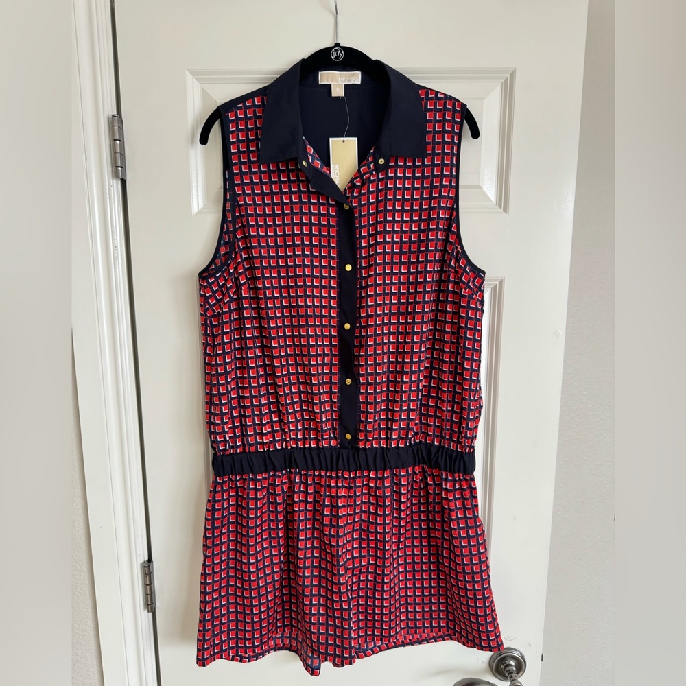 Michael Kors Red and Blue Romper NWT size XL